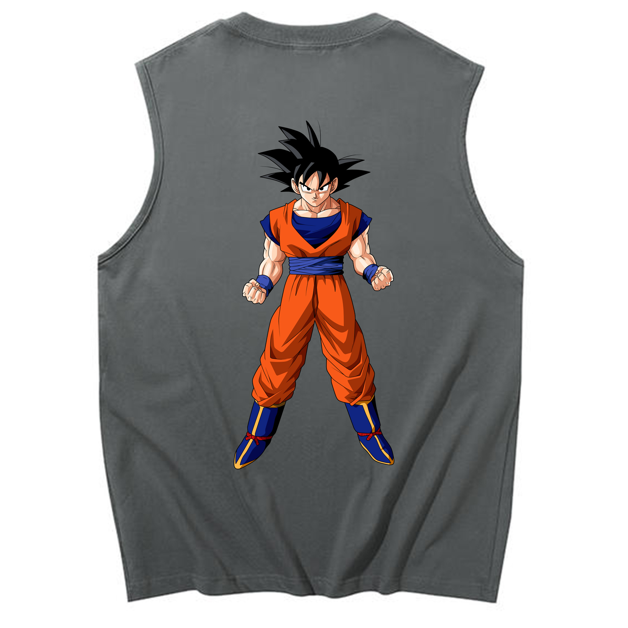 （画像用） ドラゴンボール 孫悟空（そん ごくう）Son Goku カカロット DRAGON BALL Kakarotto コットン100％タンクトップ（背面プリント）